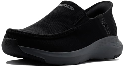 Skechers Men's Parson RALVEN Slip-On, Black Mesh, 8 UK