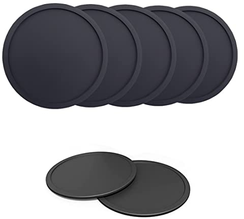 Paquete de 8 posavasos Posavasos de silicona Posavasos para bebidas Posavasos redondos de vidrio Posavasos para barra de bebidas