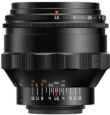 TTARTISAN Obiettivo 75mm F1.5 Bokeh vorticoso per montaggio M42 Objetivo de cámara Telaio completo de enfoque manual
