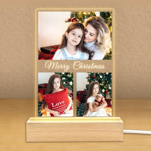Cuadro Personalizado con Foto Regalo Aniversario Parej, Regalos Pareja Lampara Personalizados Para Cumpleaños Mujer, Nombre Regalos Personalizados Navidad Para Hombre Boda Novia Novio