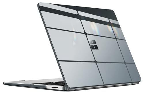 Fintie Funda compatible con Microsoft Surface Laptop 7 2025/Surface Laptop 8 2026 de 13,8 pulgadas, ultrafina, carcasa rígida a presión, cristal negro