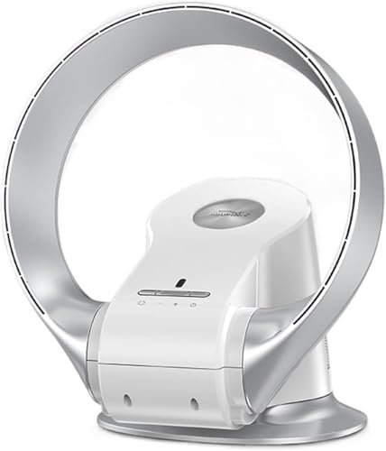 Ventilatore da Parete Senza Pale, con Telecomando/Timer, Ventilatore Elettrico da Tavolo Senza Pale, velocità del Vento a 8 velocità, Regolazione a 120°, Fornitura d'Aria Oscillante a 80°