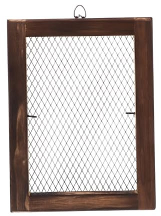 Happyyami Portavasi Muro Legno Per Piante Aria Struttura Versatile e Robusta Con Rete Per Tillandsia Decorazione Naturale Per Cucina e Ingressi