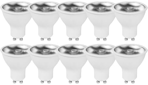 NCC-Licht 10 x LED Reflektor 6W GU10 435 Lumen, Warmweiß 3000K, 10° Abstrahlwinkel für gerichtetes Licht, ersetzt 40W Reflektorlampe