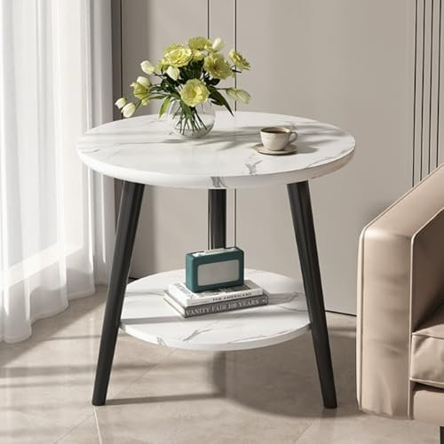 Table basse en bois de noyer, ronde, rustique, table basse centrale pour salon, petite table basse