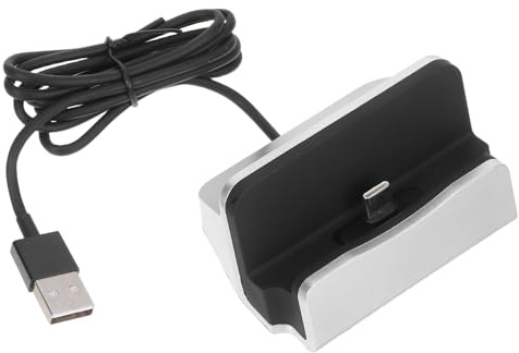 BEBEMOKO Cargador De Escritorio USB Tipo c Multifunción para Móviles y Tabletas, Estación De Carga De Escritorio Portátil, Soporte Base De Carga Rápida Compacta, Color Negro