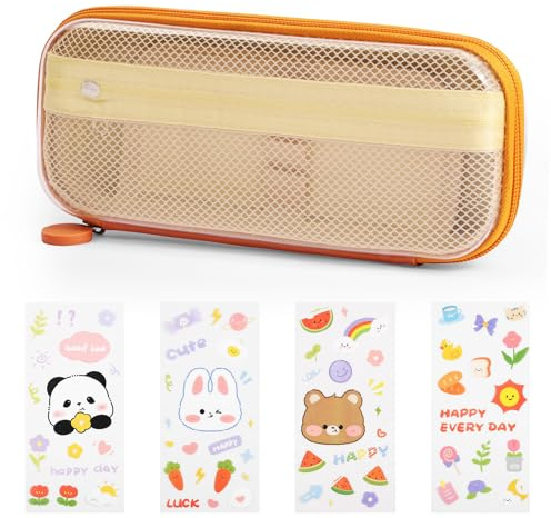 OFFCUP Clear Pencil Case, Large Capacity Waterproof Pencil Bag
