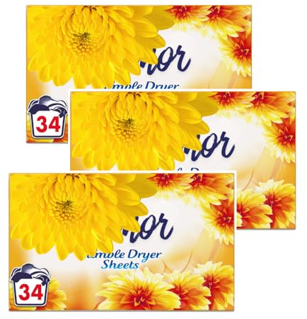 Dryer Sheet Bundle – 3 × 34 Pack Summer Breeze Scent + E‑Ficci Thank You Card