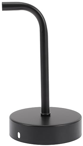 FUTUREORYY Supporto per Lampada Muro in Metallo Nero, Base per Lampada da Parete Semplice e Stabile, per Arredamento Casa e Accessori Illuminazione