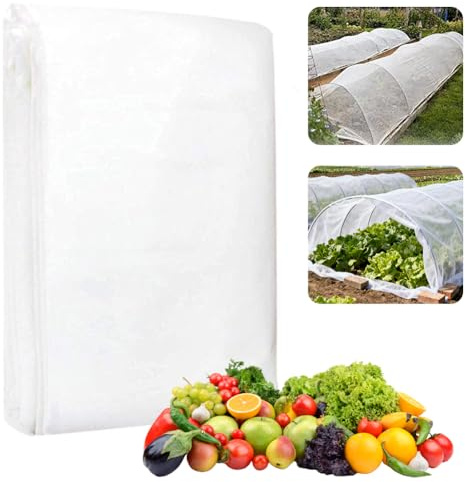 MOERAE Voile Hivernage Plante Exterieur, Tissu Non Tissé, l Résiste au Gel et à la Glace, Protection Plantes Exterieur Hiver, pour la Protection des Plantes Fleurs Légumes, 10 X 1.5m