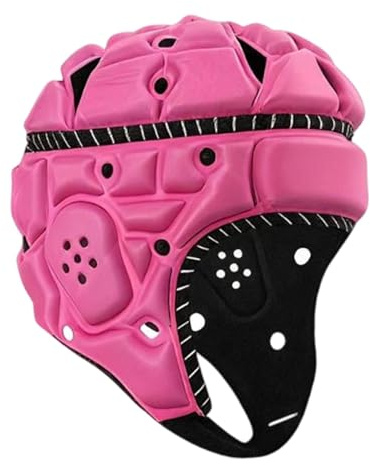Perfeclan Casco de Rugby Ajustable para Adultos, anticolisión, Deportivo, para fútbol Bandera, Entrenamiento, Rosa