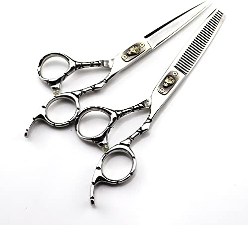 YZCIS Cesoie per Tagliare i Capelli, Forbici Professionali per Tagliare i Capelli in Acciaio 440c da 6 Pollici Taglio di Capelli per diradare Gli Strumenti da Barbiere Cesoie per Tagliare Forbici per