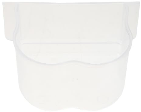 MINAOLULUS 8 Ciotole Trasparenti per Cibo e Acqua Uccelli in Plastica Spessa, Accessori per Gabbia Pappagalli, Calopsitte, Parrocchetti e Inseparabili, Ciotole Ergonomiche Facili