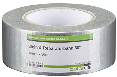 Colorus Profi Gewebeband 36 mm x 50 m | Reparaturband universell einsetzbar | Panzertape zum Abdichten, befestigen und reparieren | Duct Tape Gaffa Tape Panzerklebeband | Verstärktes Klebeband