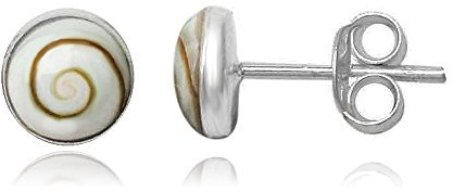 LIVRAISON GRATUITE !!! Boucles d'oreilles/Clous en oeil de Sainte- Lucie 6 mm Ø rondes