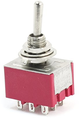sourcing map AC125V 5A 250V 2A 3PDT 3 Positions 9Pins interrupteur bascule pour Auto Moteur