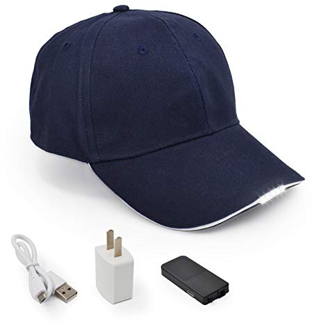 LED-Baseballkappe, atmungsaktive Baseballkappe für Outdoor, Nacht Sport und Jogging mit sehr Hellen LED für Männer und Frauen Es kann für Hip-Hop Partys Festivals Konzerte Orchester verwendet Werden