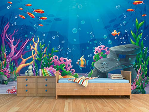 Oedim Fotomural Vinilo para Pared Fondo Marino | Fotomural para Paredes | Mural | Vinilo Decorativo | Varias Medidas 350 x 250 cm | Decoración Habitaciones | Infantiles