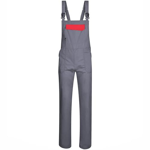 BWOLF Delta Salopette de Travail pour Homme Coton/Polyester Salopette Travail Homme 5 Poches, Gris, XXXL