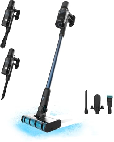 Cecotec Aspirador Escoba sin Cable Conga Rockstar 5500 Hurricane Twice. 3 en 1, Ciclón Paralelo, 630 W, 30 kPa y 180 AW, Autonomía Máxima 90 mins, Tubo Rígido, Doble Rodillo, Accesorio Muebles