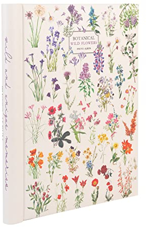 Grupo Erik Botanical Wild Flowers Self-Adhesive Photo Album | 9x12 inch / 24x32 cm / 15 Double Sided Pages | Hardcover | Friend Gifts | Photo Books For Memories | Cute Gifts