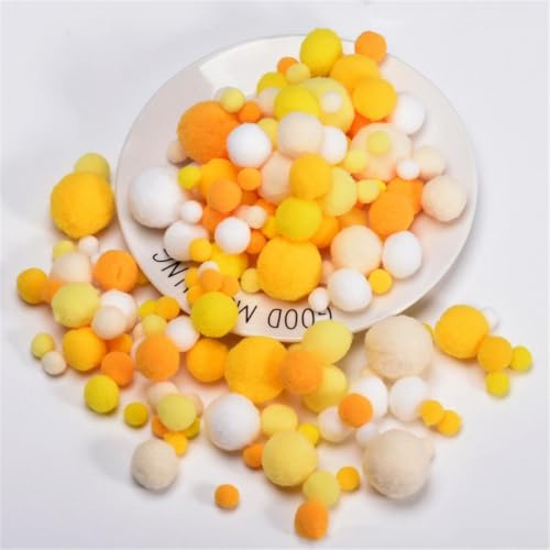 400 Stück 1–3 cm Pompons Sortierte Größen für Textilverzierung Bunt (06_) | Pompons in verschiedenen Größen für Handarbeit und Näharbeiten, zum Annähen, Kleben und dekorativen Textilverzieren
