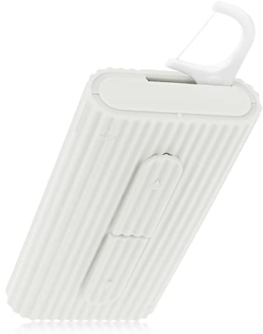 WLLHYF Portable Dental Floss Case Automatic Dental Floss Pick Organizer Case Travel Flosser Dispenser Storage Cases Refillable Holder Boxes with 10 Floss Picks for Teeth Cleaning