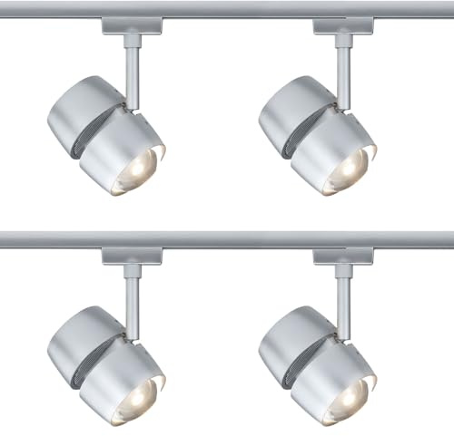 4er Set Paulmann URail Spot Schienensytem Stangensystem 230V Chrom matt inkl. LED Leuchtmittel (96935.04)