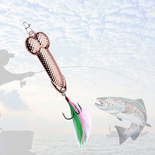 Enjoyard Cadeau de Pêcheur Farceur,Leurre Peche Hamecon Peche 15g, Accessoires de Pêche pour Eau Douce et Eau salée Articles,Cadeau pour Homme pour la Saint-Valentin