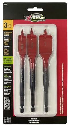 Disston BLU MOL XTRM Heavy Duty 3pc Spade Bit set (5/8, 3/4, 1) 6 Length