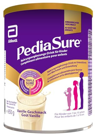 PediaSure Shake Vanille - Complément alimentaire pour enfants - Shake contenant multivitamines et minéraux, des protéines et des oméga 3 et 6 - À partir de 1 an - 1 x 850 g