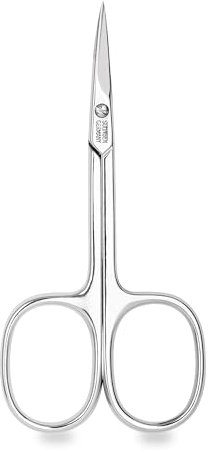 Niyok® Tijeras para cutículas Solingen de acero inoxidable • Tijeras para cutículas con punta fina • Tijeras para cutículas extra afiladas Solingen • Tijeras profesionales para piel • Embalaje sin
