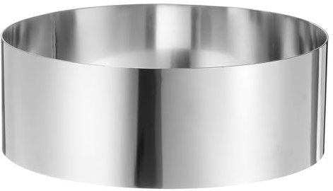 sourcing map Round Cake Ring 8 x 2.75 Inch Seamless Stainless Steel Pastry Mousse Dessert Ring Mirror Coating for Baking Cooking Making Tool