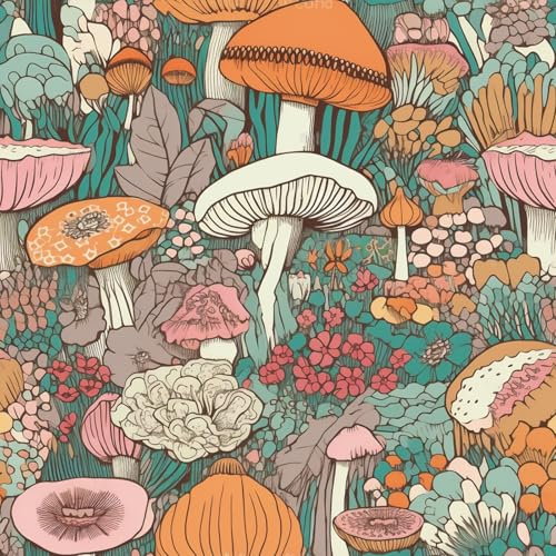 ANLIKY-Pro Papel pintado autoadhesivo de bosque de setas, papel de contacto despegable y pegable, 44X600CM, película decorativa extraíble con setas de colores para muebles.