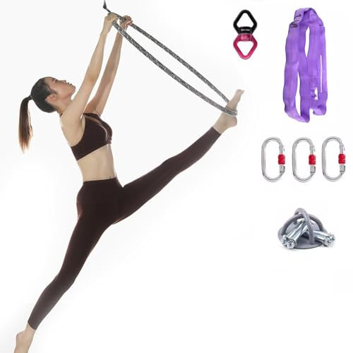 WQZzjm Aerial Hoop Set, Aerial Hoop, Professionelles Circus Fitness Aerial Hoop Kit, Hängeringe für Akrobatikausrüstung für Zuhause, Yoga Dance Sling Kit, 95 cm (80 cm)