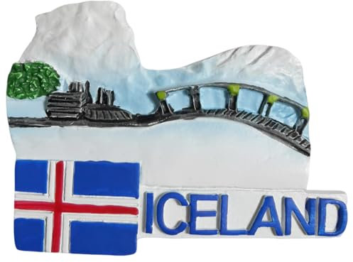 Island Kühlschrankmagnet, Touristen-Souvenir, Kühlschrankdekoration, magnetisch, 3D-Aufkleber