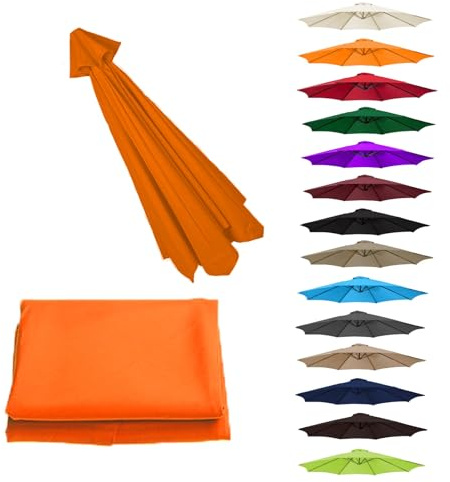 YySXIQ Umbrella Replacement Canopy Sun Umbrella Replacement Top Cover 2/2.5/2.7/3.0m(6/8 Arms) Replacement Parasol Fabric Cover UV Protective for Outdoor Sun Shade Umbrella(Grass gree