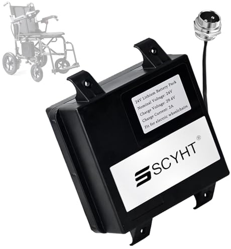 SSCYHT Batería de Litio 24 V, 12 Ah, 32 Ah, 25 Ah y 15 Ah Batería extraíble 20 Ah Baterías de Repuesto 24 V Baterías para Silla Ruedas eléctrica con Cargador,24v20ah gx20 Male