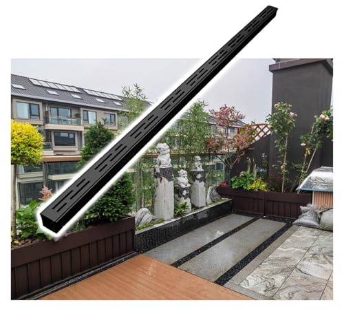 Black Stainless Steel U-Shaped Drainage Grate Pack of 2 (15 x 5 x 100 cm) for Outdoor Water Drainage Ideal for Patios Lawns and Pathways