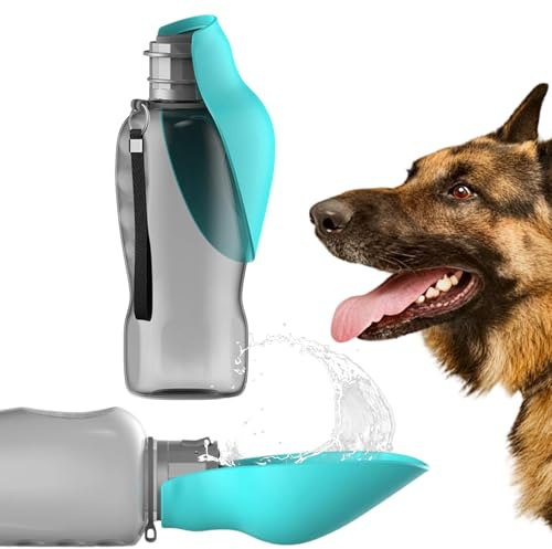 Gykutix 800ML Trinkflasche Hunde für Unterwegs, BPA Frei Wasserflasche Hunde Trinkflasche to Go für Spaziergang, Wandern,Camping, Bergsteigen oder Reisen
