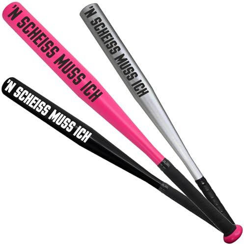 Baseballschläger 'N Scheiss muss ich - 26 Zoll aus Aluminium – Lustiges Geschenk für Männer & Frauen – Rutschfester Griff – Hochwertige Verarbeitung