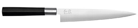 KAI Wasabi Black Flexibles Filiermesser 18,0 cm Klingenlänge - rostfreier 6A/1K6 Edelstahl poliert 58 (±1) HRC - schwarzer Polypropylen Griff - Filetiermesser - Made in Japan