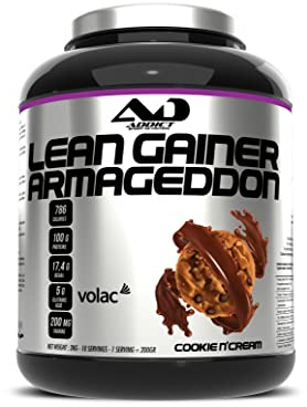 Addict sport nutrition - Armageddon - Protéine de musculation - 100g de protéines par portion - Gainer avec whey rapide, BCAA, L-Glutamine et Maltodextrine - Prise de masse Intensive - 2 Kg - Cookie
