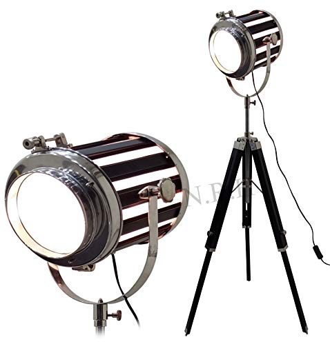 Lampadaire vintage style studio industriel Hollywood avec trépied