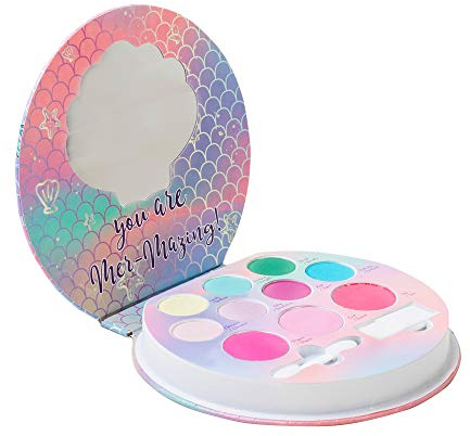 Eyeshadow Palette Makeup Palette 35 Bright Colors Matter and Shimmer Lip Gloss Blush Brushes Makeup Eyeshadow Palette Highly Pigmented Cosmetic Palette (12Color, Mermaid Palette)