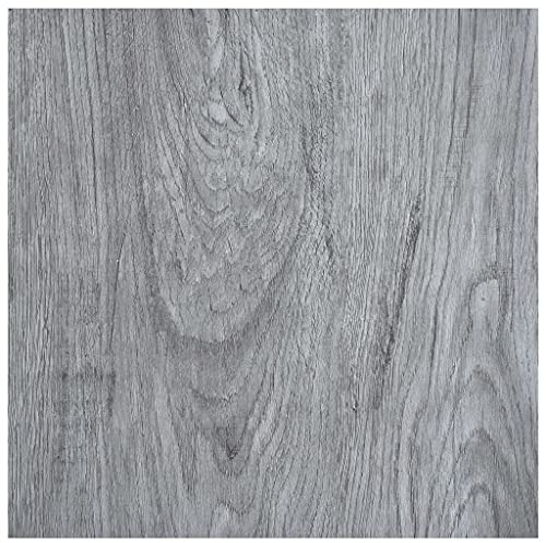 vidaXL Laminat Dielen Selbstklebend Schimmelbeständig Antiallergen Rutschfest Bodenbelag Vinylboden Fußboden Designboden 5,11m² PVC Hellgrau