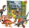 Dinosaur Toys with Interactive Dinosaur Book&12Pcs Dinosaur Figures,Learning Dinosaur Book with Sound,Storytelling and QA Test,Educational Dinosaur Present for Kids,Boys and Girls 3 Years Old & Up