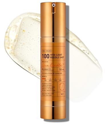 VT Cosmetics Vita-Light Reedle Shot 100, Serum mit Vitamin C Kapseln, Vitamin E, Feuchtigkeitspflege, Koreanische Hautpflege für empfindliche Haut 1,69Fl Oz(50ml)