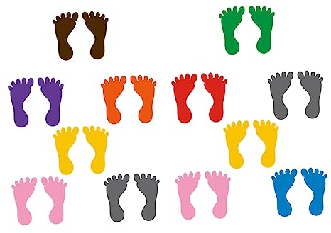 PHENOFICE 12paare Fußform-Aufkleber Für Badezimmer wasserdichte Fußabdruck-Aufkleber Bodenaufkleber in Fußform Für Kinderzimmer Installieren Entfernen