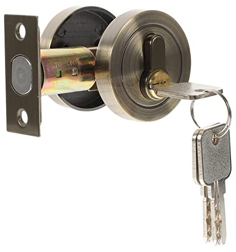 FOYTOKI Entry Door Lock Deadbolt Bedroom Safe Zinc Alloy Keyed Cylinder Lock Smooth Operation